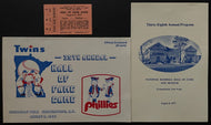 1977 MLB Baseball Hall of Fame Induction Program + Game Ticket + Scorecard HOF