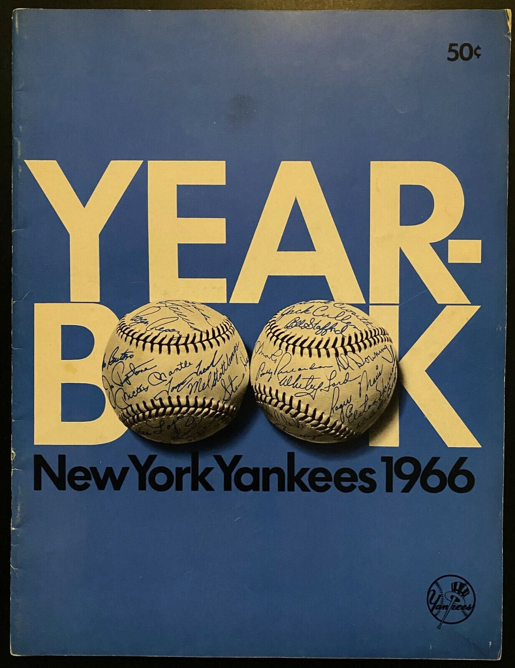 1966 Vintage Original MLB Baseball New York Yankees Official Yearbook Mantle