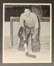 Load image into Gallery viewer, 1963 Red Wings NHL Hockey Detroit Free Press Photo Terry Sawchuk Vintage
