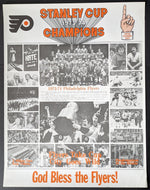 1973-74 Philadelphia Flyers Stanley Cup Champions Poster Vintage NHL