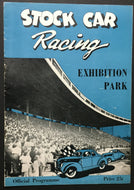 Vintage 1952 Stock Car Racing Program Exhibition Park Toronto Molson Dunlop