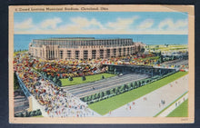 Load image into Gallery viewer, 1950&#39;s Municipal Stadium Cleveland Ohio Football Postcard  Vintage Near Mint
