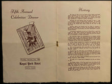 Load image into Gallery viewer, 1956 MLB Vtg Autographed Dinner Program Signed Jackie Robinson + 11 More JSA LOA
