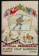 1st Year Maple Leafs Gardens Program Toronto Hockey NHL Vintage Charlie Conacher