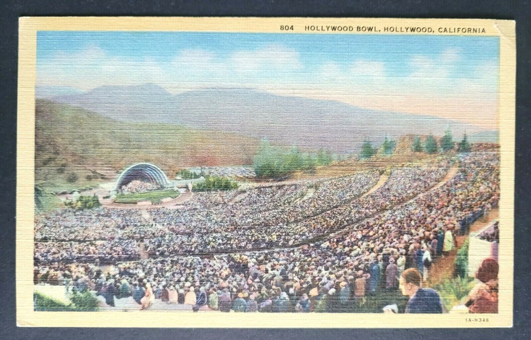 1930's Hollywood Bowl California Music Concerts Unposted Postcard  Vintage