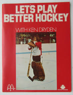 1973 McDonald's Promotion Program Let's Play Better Hockey With Ken Dryden Book