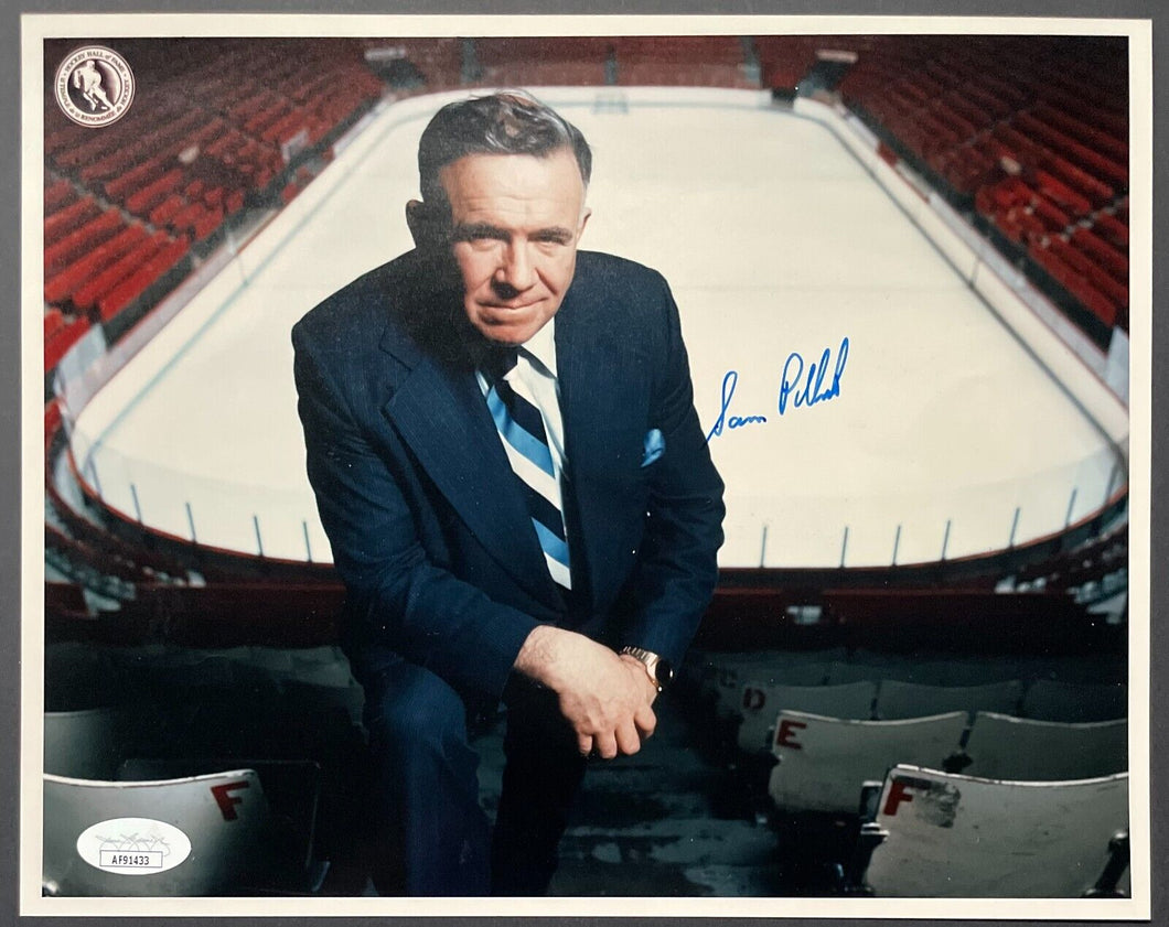 Sam Pollock Signed NHL Hockey Photo Montreal Canadiens GM HOF Autographed JSA