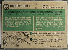 Load image into Gallery viewer, 1958-59 Topps Hockey #66 Bobby Hull Rookie Card RC Vintage Graded PSA 3.5
