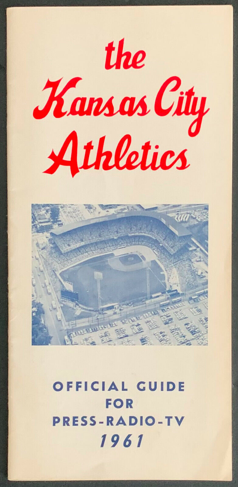 1961 Kansas City Athletics Official Media Press Radio TV Guide MLB Baseball