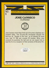 Load image into Gallery viewer, Jose Canseco Signed Autographed Donruss Diamond Kings Baseball Jumbo Card JSA
