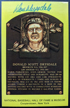Load image into Gallery viewer, Don Drysdale Signed Hall Of Fame Plaque Autographed Postcard LA Dodgers MLB JSA
