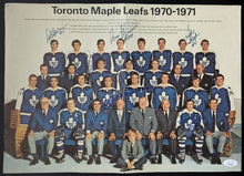 Load image into Gallery viewer, 1970/71 Toronto Maple Leaf Autographed Team Photo Signed x7 NHL Keon HOF JSA
