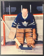 Johnny Bower Autographed Toronto Maple Leafs NHL Hockey Photo Signed