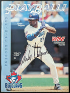 1998 Carlos Delgado Autographed Official Game Program Signed Toronto Blue Jays