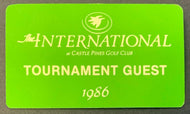 1986 International PGA Tournament Guest Badge Inaugural Event Castle Pines Golf