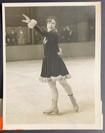 1927 Sonja Henie Vintage Original Action Photo Madison Square Garden Underwood