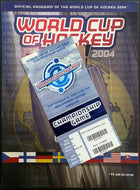 2004 Vintage NHL World Cup Of Hockey Final Canada Finland Program Ticket Holder