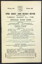 Load image into Gallery viewer, 08/03/1948 Ripon Race Course Horse Thoroughbred Program In England Unscored
