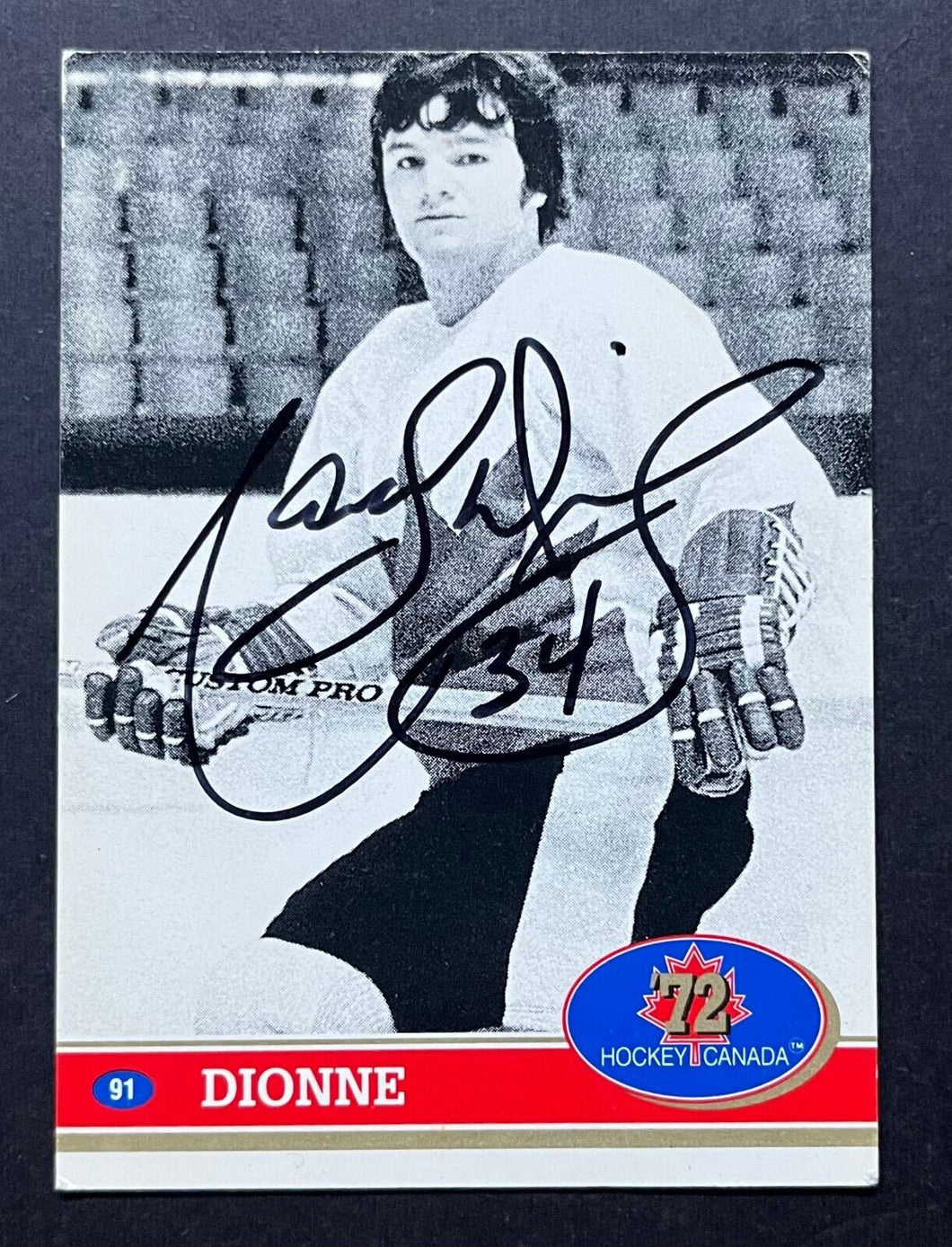 1972 Future Trends Marcel Dionne Autographed Signed Summit Series Hockey Card