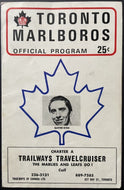 1970 Maple Leaf Gardens Toronto Marlboros Jr. Hockey Program vs Canadiens