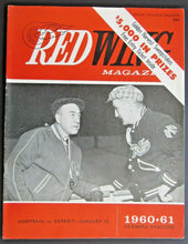 Load image into Gallery viewer, 1961 NHL Hockey Program Detroit Red Wings v Montreal Canadiens Toe Blake Olympia
