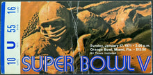 Load image into Gallery viewer, 1971 NFL Football Super Bowl V Ticket + Photo Baltimore Colts Dallas Cowboys LOA
