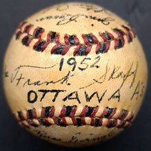 Load image into Gallery viewer, 1952 IL Baseball Ottawa Athletics Team Signed x18 Autographed Official Spalding
