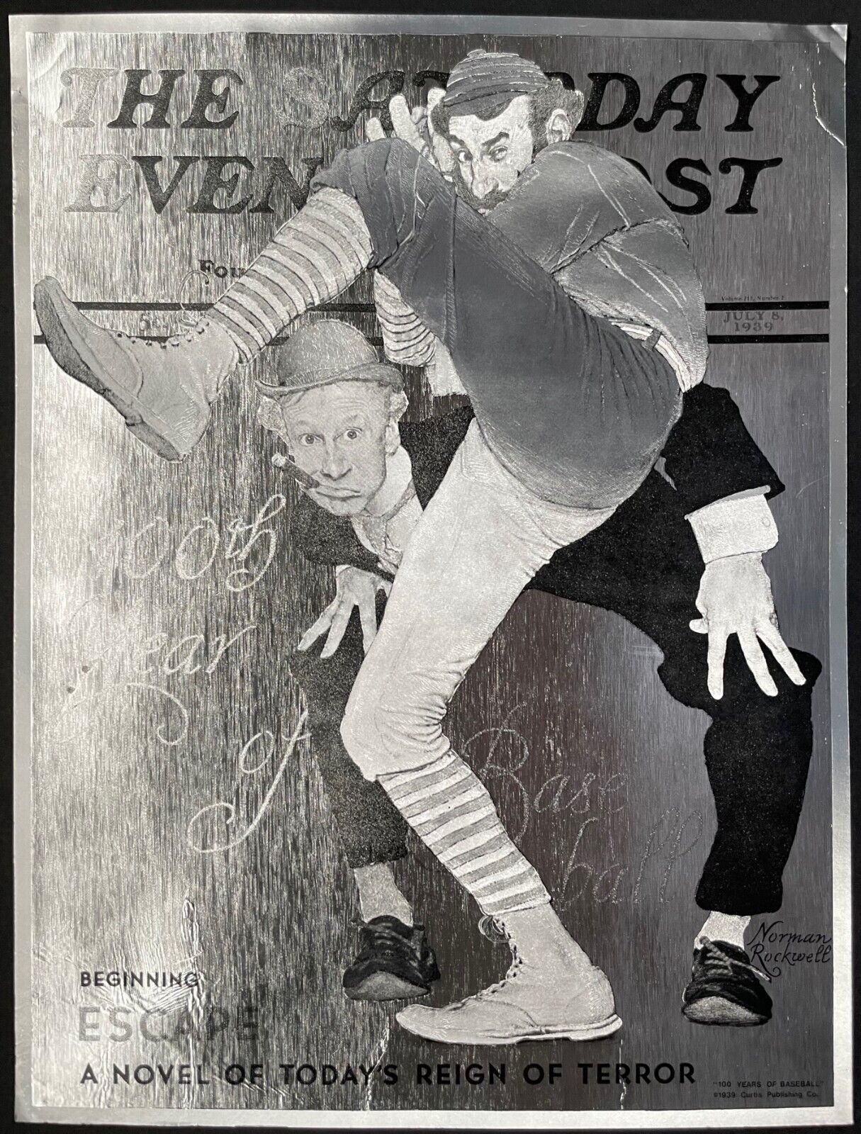 Norman Rockwell 野球印刷物 199/250 Norman Rockwell 野球印刷物 199/250 Ltd Ed Silver Foil Copy Norman