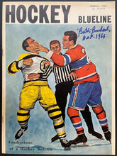 Load image into Gallery viewer, 1959 Butch Bouchard Autographed Hockey Magazine Signed Montreal Canadiens HOF
