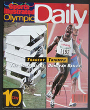 Load image into Gallery viewer, 1996 Atlanta Olympics Day 10 Program Signed Donovan Bailey Autographed Cover
