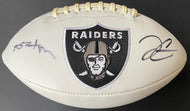 Antonio Brown + Derek Carr Autographed Oakland Raiders Football Signed Fanatics