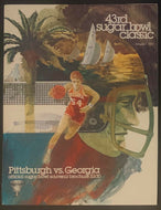 1977 43rd Annual Sugar Bowl Classic Football Game Program Pittsburgh vs Georgia