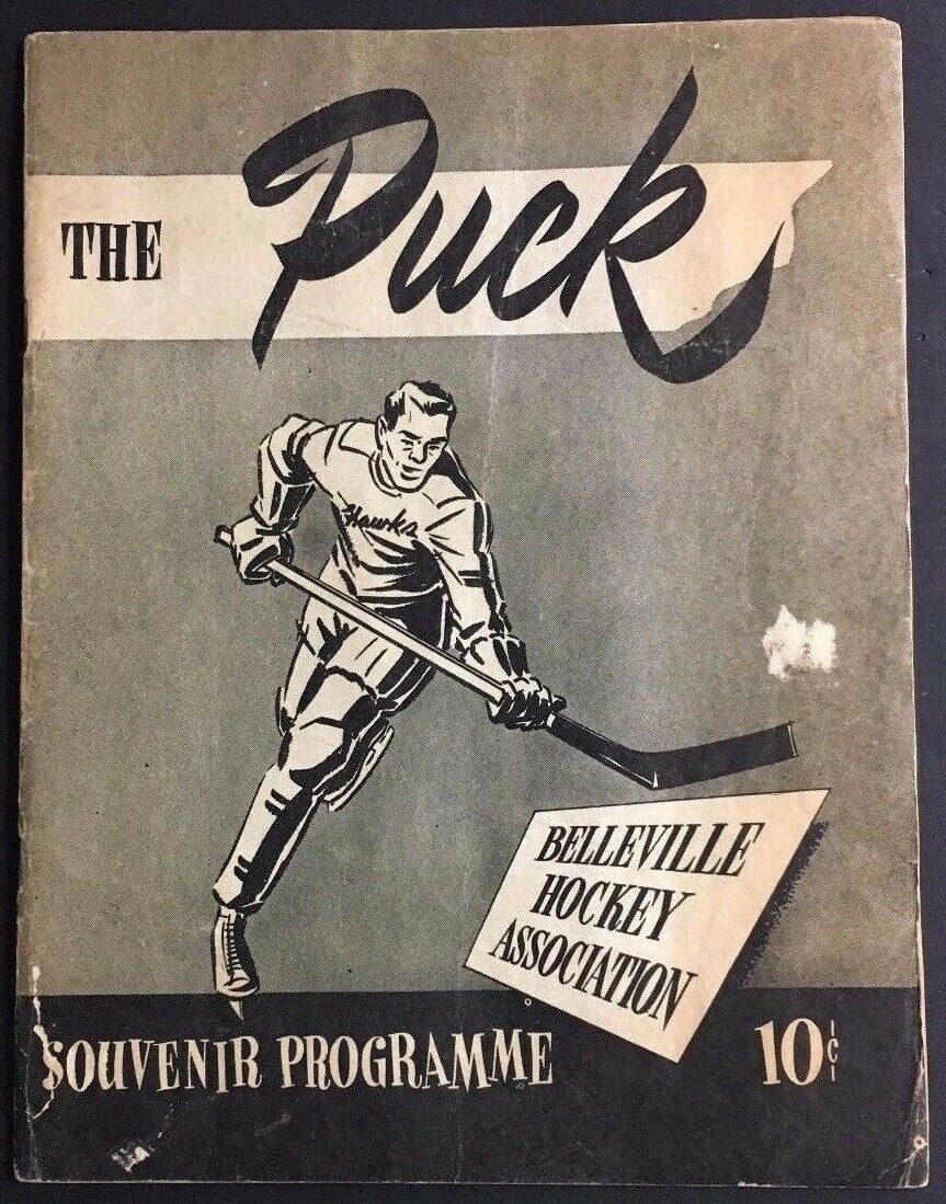 1953 OHA Junior Playoffs Program Hockey St Mikes Belleville Ontario Bobby Hull