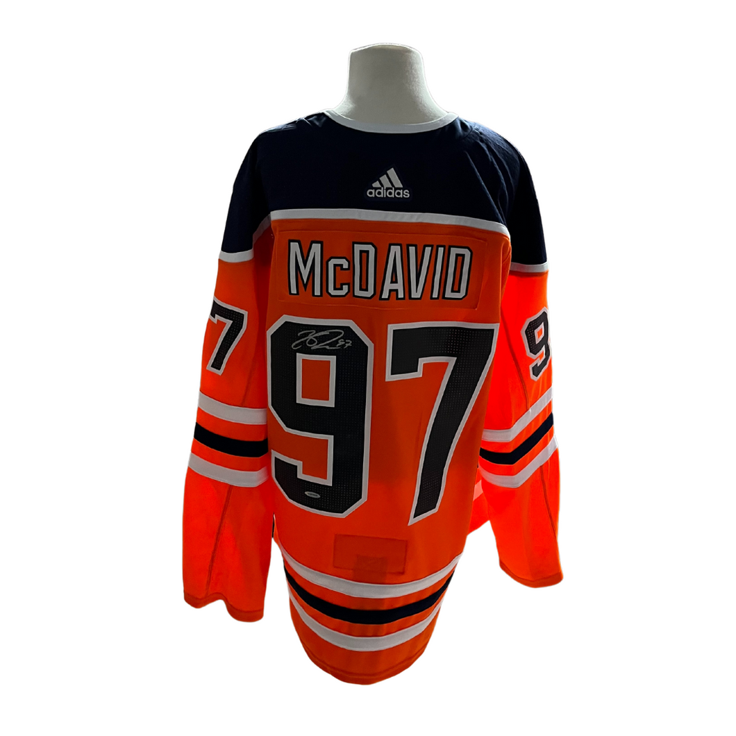 Connor mcdavid signed outlet oilers jersey