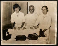 1934 Vintage Historical Photo Dionne Quints Quintuplets and Nurses Rare LOA Vtg