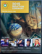 2015 Canadian Baseball HOF Induction Ceremony Program Signed 5 Inductees Auto