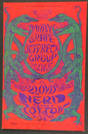 1968 Bill Graham Presents Moby Grape Jeff Back Playbill @ The Filmore Post Card
