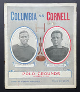 1925 Polo Grounds Columbia vs Cornell Vintage University Football Program