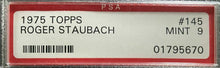 Load image into Gallery viewer, 1975 Roger Staubach Dallas Cowboys Topps Football Card #145 NFL PSA MINT 9
