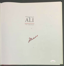 Load image into Gallery viewer, Muhammad Ali Autographed Book The Greatest Signed Twice + Drawing By Ali JSA LOA
