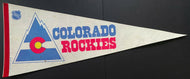 Vintage 1970's Colorado Rockies Full Size Pennant NHL Hockey