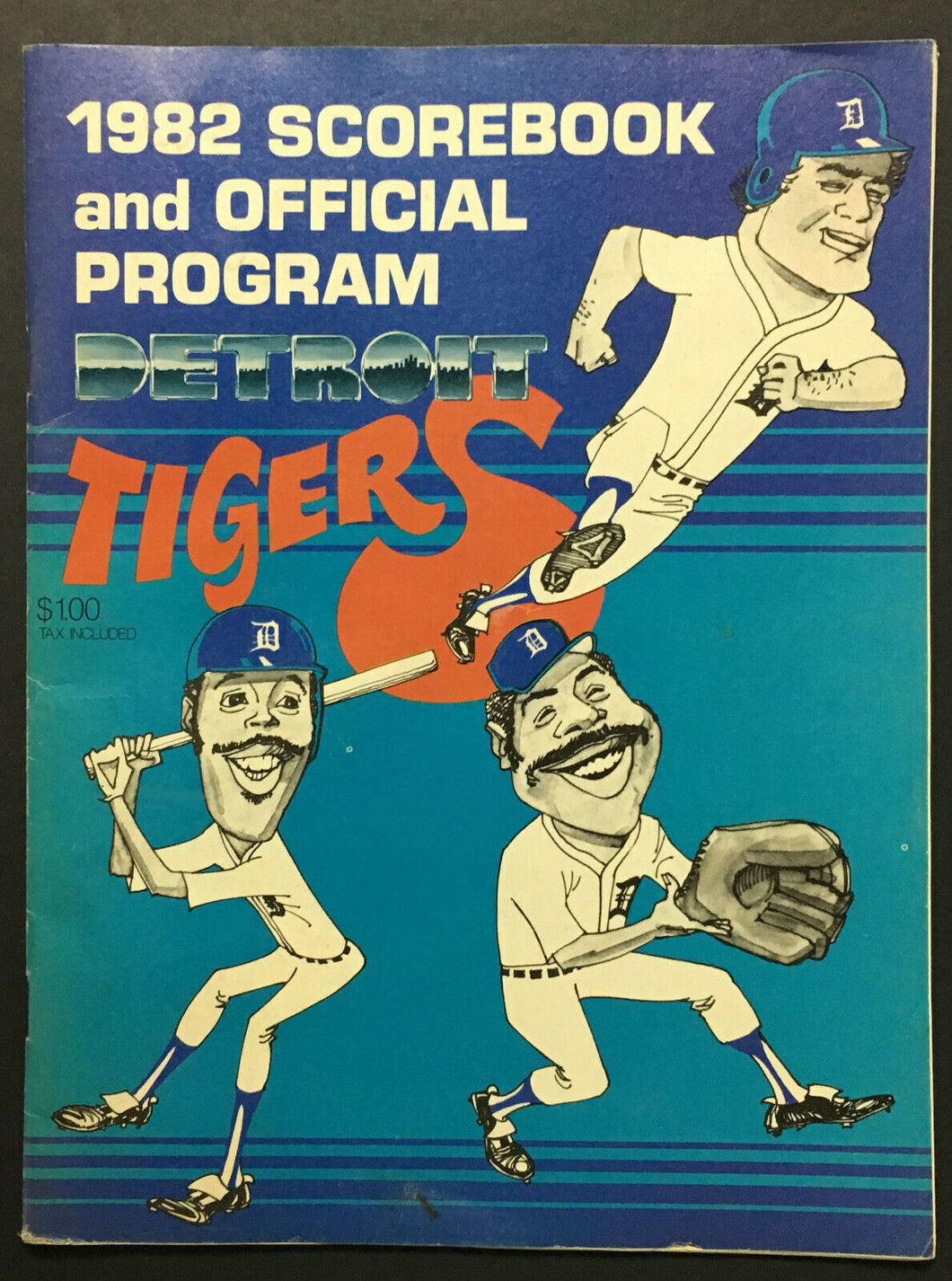 1982 Tigers Stadium Program Detroit Tigers vs Baltimore Orioles MLB Baseball