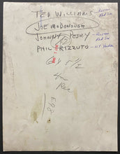 Load image into Gallery viewer, 1948 Vintage Baseball Photo Ted Williams Phil Rizzuto John Pesky Red Sox Yankees
