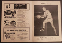 Load image into Gallery viewer, 1949 Boston Garden NBA Program Philadelphia Warriors vs Celtics Newton + Waltham

