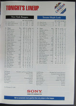 Load image into Gallery viewer, 1993 Maple Leaf Gardens NHL Program Toronto Leafs New York Rangers Mark Messier
