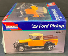 Load image into Gallery viewer, Monogram 29' Ford Roadster Pickup 1:24 #7555 Model Kit 1929 Pick Up Yellow
