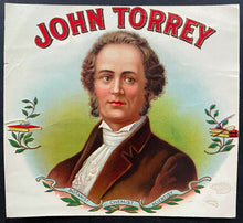 Load image into Gallery viewer, c1800's - 1900's John Torrey Cigar Label Old Vintage Advertising Tobacco Add
