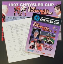 Load image into Gallery viewer, 1997 Maple Leaf Gardens NHL Draft Prospect Game Program Signed By Joe Thorton
