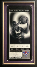 Load image into Gallery viewer, 1995 Toronto Raptors Inaugural Season First NBA Game Ticket Framed + Lapel Pin
