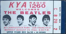Load image into Gallery viewer, 1966 The Beatles Final Concert Ticket Stub Candlestick Graded &amp; Slabbed EX 5 PSA
